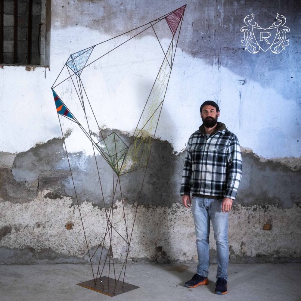 Sculpture Acier / Laine